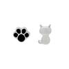 Pendientes asimétricos sencillos de gato pequeño para mujer, lindos de dibujos animados, mini, frescos, con forma de garra de gato, joyería para la oreja, venta al por mayor