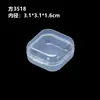 Caja Cuadrada Cadena de Cuentas Cuentas de Arroz Plástico Caja de Almacenamiento Rectangular Papelería Caja de Empaque Hecha a Mano Joyería Accesorios de Metal para Cuentas Caja