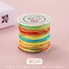 Colorido Degradado No. 72 Segmento de Línea de Jade Cuerda de Mano Teñida Cuerda Trenzada Pulsera DIY Hecha a Mano Colgante Cuerda Trenzada Material de Cuerda Colorido