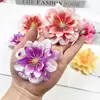 Flores Simuladas de Peonía Pequeña de Fénix Paquete de Materiales para Pasador Hecho a Mano Flores Falsas de Loto de Nieve Decoración de Pared de Flores de Boda Arreglo Floral