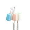 Suporte para Escova de Dentes Copo para Enxágue Sem Furos Montado na Parede do Banheiro Copo para Escovação Conjunto de Escovação para Vaso Sanitário