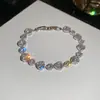 Pulseira Flor de Acetato de Zircônia Minimalista Estilo Ins Moda Versátil Pulseira Joias de Design de Nicho de Luxo Leve Atacado