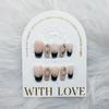 Fototerapia feita à mão nail art atacado livre ponta do dedo usar adesivos de unha francês preto para mulheres grávidas pode usar manchas de unha