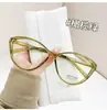Nuevas Gafas Retro Ojo de Gato de Montura Grande Fotosensibles que Cambian de Color para Miopía, Personalizadas para Chica Popular, Antivioletas, Tendencia Retro para Mujer