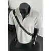 Conjunto casual de dos piezas estilo americano, unisex, con empalme, manga corta, popular moda Harajuku, top de negocios moderno