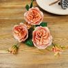 Rosas Austin de Siete Cabezas Ramo Artificial Decoración Salón de Bodas Hotel Accesorios Pared de Flores Día de San Valentín Flores Artificiales