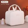Bolsa de Maquiagem Portátil Grande Capacidade Três em Um Francesa, Bolsa de Maquiagem Portátil à Prova d'Água com Armazenamento Dividido, Estojo de Maquiagem para Sair