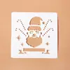 Regla de encaje decorativo navideño dibujos animados diy álbum de fotos material hecho a mano plantilla de dibujo hueca papelería para cuenta de mano