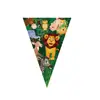 Venda Quente Transfronteiriça Conjunto de Louças de Animais da Selva Suprimentos para Festa de Aniversário Copos de Papel Pratos de Papel Guardanapos de Papel Toalhas de Mesa Suprimentos Decorativos