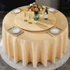 Mantel Impermeable, Resistente al Aceite y a las Manchas de PU para Hoteles, Cubierta para Mesa de Comedor sin Lavado, Juego de Mesa y Sillas para Restaurante, Mantel Especial para Mesa Redonda Grande, Cubierta para Mesa Giratoria