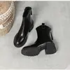 Botas para Mamá de Mujer Otoño Invierno Suela Suave Cómoda Botines Cortos 2026 Nuevos Botines de Media Pantorrilla Felpa Cálida Tacón Grueso Zapatos de Algodón