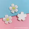 Glitter Fino Gelo Rosa Transparente Azul Flor de Cerejeira Acessórios para Joias DIY Patch de Flor Rosa Buraco Flor para Sapato Fivela de Sapato Acessórios de Cabelo