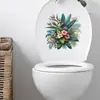 Papel de Parede de Planta Verde Fresca, Folha de Tartaruga, Rabanete Verde, Adesivos de Plantas Aquáticas, Pintura Decorativa para Casa, Quarto, Banheiro, Adesivos para Vaso Sanitário