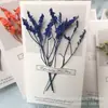 Tarjeta de felicitación de flores secas pequeñas, frescas y creativas, tarjeta de felicitación de bendición para la temporada de inauguración de arte, hecha a mano, DIY, tarjeta de felicitación de agradecimiento para el día del maestro