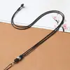 Cordón de Cuero Encerado Tejido a Mano Colgante de Oro Lanyard Colgante de Jade Cuerda de Jade Esmeralda para Hombres y Mujeres Venta al por Mayor