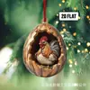 Decoraciones Navideñas Transfronterizas de Búho y Mapache Nuevas, Adornos para Árbol de Navidad, Colgantes Pequeños Planos 2D Acrílicos