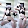 Lencería sexy de encaje con personaje de conejito JK, traje de uniforme, tentación, puro deseo, medias de seda, pijamas de talla grande