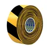 Fita de piso PVC nano pesada zebrada preta e amarela, resistente ao desgaste, espessada, para marcação de piso, marcação de ponto de referência de oficina, fita para AGV