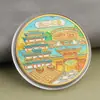 Monedas conmemorativas de ciudades, recuerdos turísticos, monedas coloridas en relieve con paisajes arquitectónicos de Beijing, Shanghái y Nanjing, monedas conmemorativas coleccionables