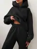 Outono e Inverno Amazon Cross-border Europeu e Americano Feminino Cor Sólida Casual Moda Engrossado Manga Longa Suéter Calças Conjunto de Duas Peças