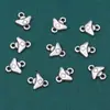 Plata de ley S925 lingote negro tinta accesorios vintage desgastado pequeño DIY material de cuentas hechas a mano accesorios de joyería