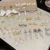 Pendientes de perla modernos y dulces, de lujo ligero con un toque de alta gama, pendientes de botón simples y exquisitos con pasadores de plata 925, pendientes de moda y con estilo para mujer