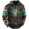 Sudadera Retro para Hombre con Estampado 3D, Sudadera con Capucha Deportiva Casual para Hombre, Estación Independiente de Amazon Transfronteriza