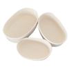 Cesta de armazenamento de corda de algodão Cesta tecida Nordic Simple Round Desktop Acabamento Ornamentos Cesta de armazenamento de cabeceira Oval