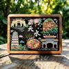 Imán de Refrigerador de Madera Tianshui Maishan Atracciones Conmemorativas de Viaje Check-In Regalos Culturales y Creativos Venta al por Mayor en el Lugar