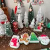 2025 Amazon Más Vendido Dibujo Animado Impreso Estropajo Lavado de Platos Algodón Limpieza de Cocina Lavado de Ollas Esponja Limpiadora de Navidad
