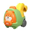 Nuevos y explosivos vehículos de ingeniería de animales de dibujos animados divertidos, juguetes de ingeniería de inercia, regalos de vehículos, juguetes educativos para niños y niñas.