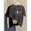 Moda de Verano 2026 Versátil Camiseta Base Color Amarillo Mango Hombro Normal Algodón Puro Cuello Redondo Manga Corta para Mujer