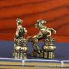 Latón Puro Caballo Paso Cornucopia Hazte Rico Ahora Decoración Retro para el Hogar Escritorio de Oficina Mascota de Té Artesanías Adornos