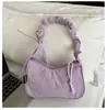 Estilo Nuevo Casual y Artístico 2025 Bolso de Axila de Gran Capacidad Color Sólido Bolso de Mano Conveniente Bolso de Hombro Plegado Macarrón