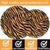Nuevo Tema de Fiesta Patrón de Tigre del Zoológico de la Jungla Set de Fiesta de Cumpleaños Set de Vajilla Bandeja de Papel Servilleta Mesa