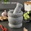 Mortero de piedra natural con mano para ajo molinillo de ajo casero pelador de ajo prensa de ajo machacador de ajo no