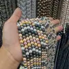 Pérolas de imitação Swarovski multicoloridas de água salgada, brilho forte, perfeitamente redondas, contas de concha com furo passante, acessórios para joias DIY, venda direta da fábrica