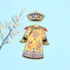 Imán para Refrigerador de Túnica de Dragón y Corona de Fénix, Souvenir Regalo Cultural y Creativo de Turismo del Museo Nacional del Estilo Prohibido de la Ciudad, Regalo Magnético de Metal para Amigos
