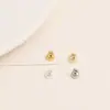 Tapa de Acabado Doble Agujero con Rosca Oculta, Cobre Chapado en Oro de 18K Color Conservante DIY Joyería Pulsera Collar con Agujero para Pasar Hilo Accesorios de Tapa para Colgar