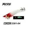 Moke Pesca em Água Salgada Camarão Pequeno de Madeira 1.5 # 1.8 # 2.2 # Anzol para Lula Totalmente Luminoso Anzol de Sopro Acessório para Pesca de Barco