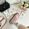 Calcetines de Media Pantorrilla para Mujer, Color Sólido, Estilo Delgado, Primavera y Verano, Gatito Lindo de Dibujos Animados, Estilo Japonés, Calcetines Largos de Gato Cady, Gato Kt