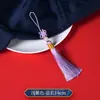 Antiguo pequeño tamaño Seda de Hielo Nudo Chino Borla Espiguilla Hecho a Mano DIY Colgante de Abanico Colgante de Instrumento Musical Teléfono Móvil Borla de Linterna