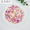 Serie de concha de perla para arte de uñas Maquillaje de ojos Aurora amor ojo de pez helado cola de pez joyería dorada DIY gota de pegamento flujo material de cáñamo