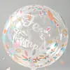 Suministro transfronterizo globos bobo impresos en español de 20 pulgadas para decoración de bodas, arreglos de cumpleaños, globos bobo transparentes