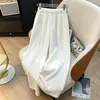 Calça de veludo dourado de perna larga para mulheres de meia-idade, cor sólida, novo estilo outono e inverno 2026, calça reta versátil de cintura alta para mulheres de meia-idade e idosas