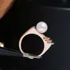 Accesorios DIY Anillo de Plata de Ley S925 con Montura para Perla Anillo Personalizado de Moda Producto Semiacabado 8-10mm