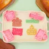 Molde de Biscoito com Tema de Professor para Uso Doméstico, Cortador Tipo Prensa Tridimensional para Biscoito Fondant, Ferramenta de Confeitaria