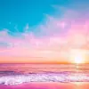 Suprimento transfronteiriço pintura de diamante 5D pôr do sol na praia pintura decorativa para sala de estar nova DIY diamante completo ponto cruz fábrica atacado