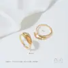 Anillo Abierto de Vid de Flor Canaria Relleno de Oro de 14K con Perla Pegajosa Boca Viva Hecho a Mano DIY Accesorios de Joyería