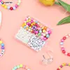 Kit de Materiales de Cuentas Acrílicas de 4 Compartimentos para Pulseras y Collares Hechos a Mano, Set de Cuentas Sueltas y Accesorios, Amazon Transfronterizo